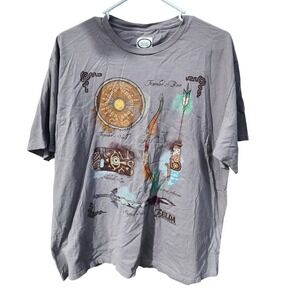 Nintendo Legend of Zelda Breath of the Wild Graphic T-Shirt Gray Mens XL